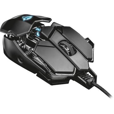 Trust GXT138 X-Ray Illuminated Gaming-mus USB Optisk Svart 10 Knappar 4000 dpi Upplyst