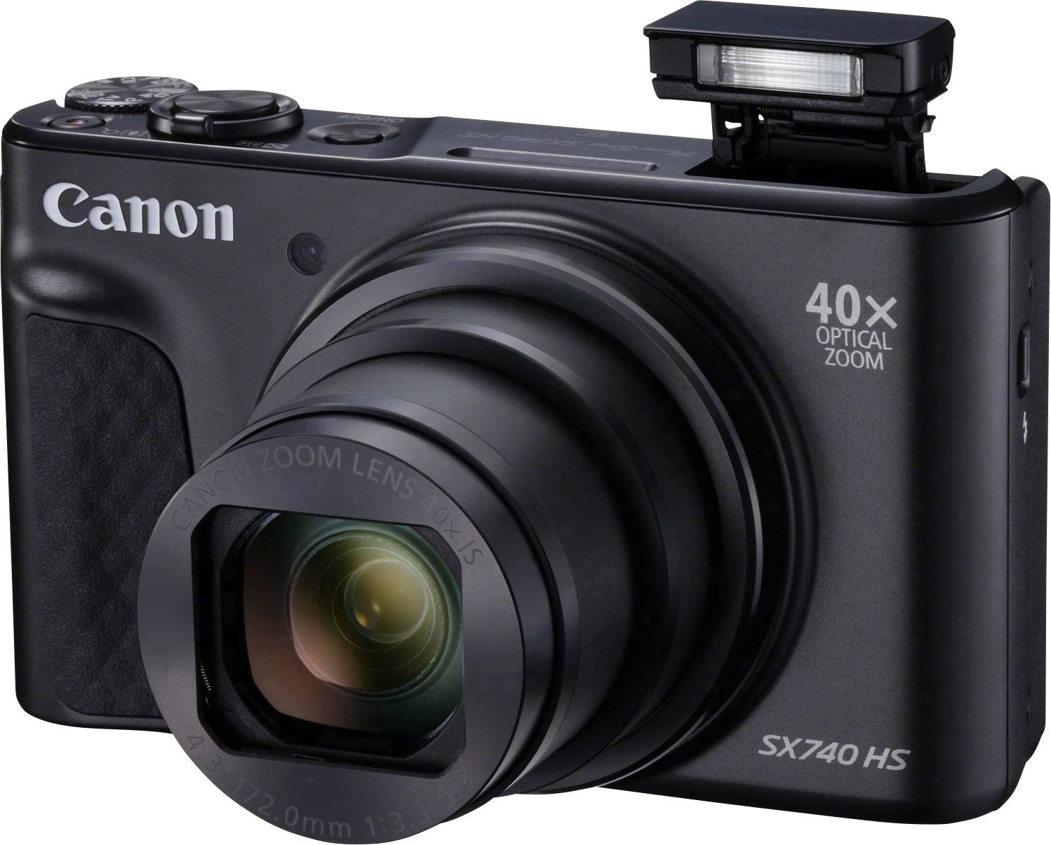 Canon PowerShot SX740 HS Digitalkamera 20.3 Megapixel Zoom (optisk): 40 x Svart 4K-video, Bluetooth, Vrid-/svängbar disp-8