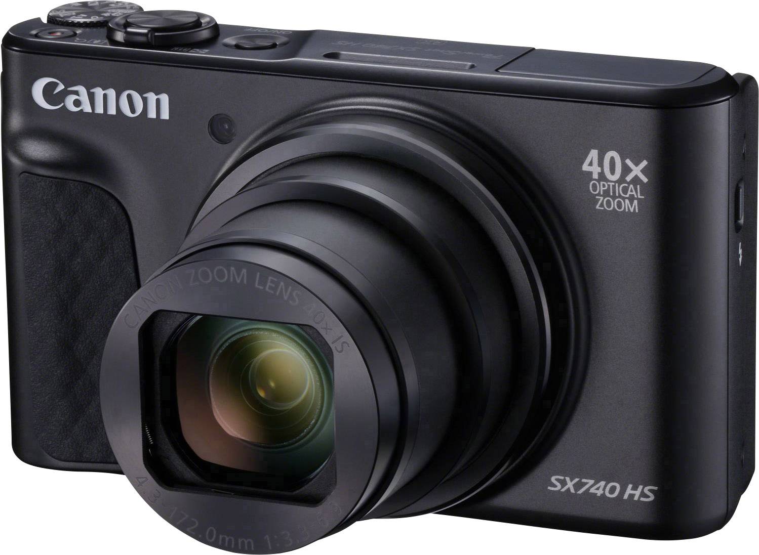 Canon PowerShot SX740 HS Digitalkamera 20.3 Megapixel Zoom (optisk): 40 x Svart 4K-video, Bluetooth, Vrid-/svängbar disp-9