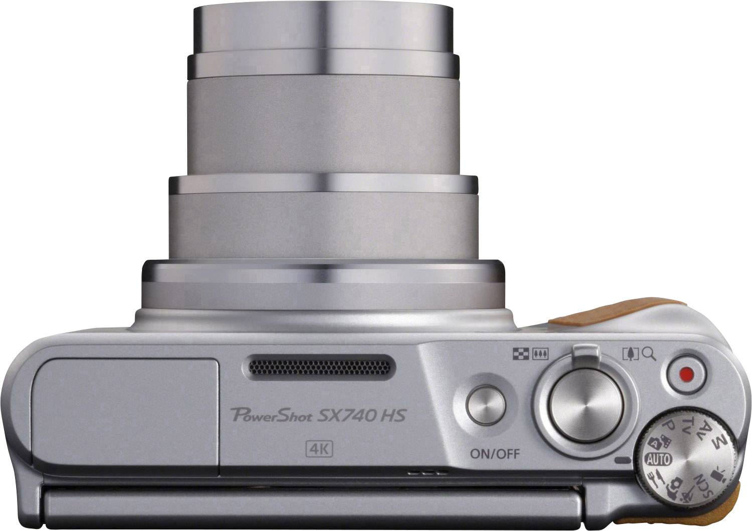 Canon PowerShot SX740 HS Digitalkamera 20.3 Megapixel Zoom (optisk): 40 x Silver 4K-video, Bluetooth, Vrid-/svängbar dis-10