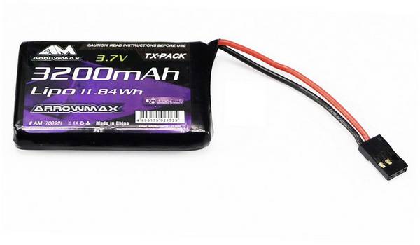 ArrowMax RC Sändarbatteri (LiPo) 3.7 V 3200 mAh Stick JR