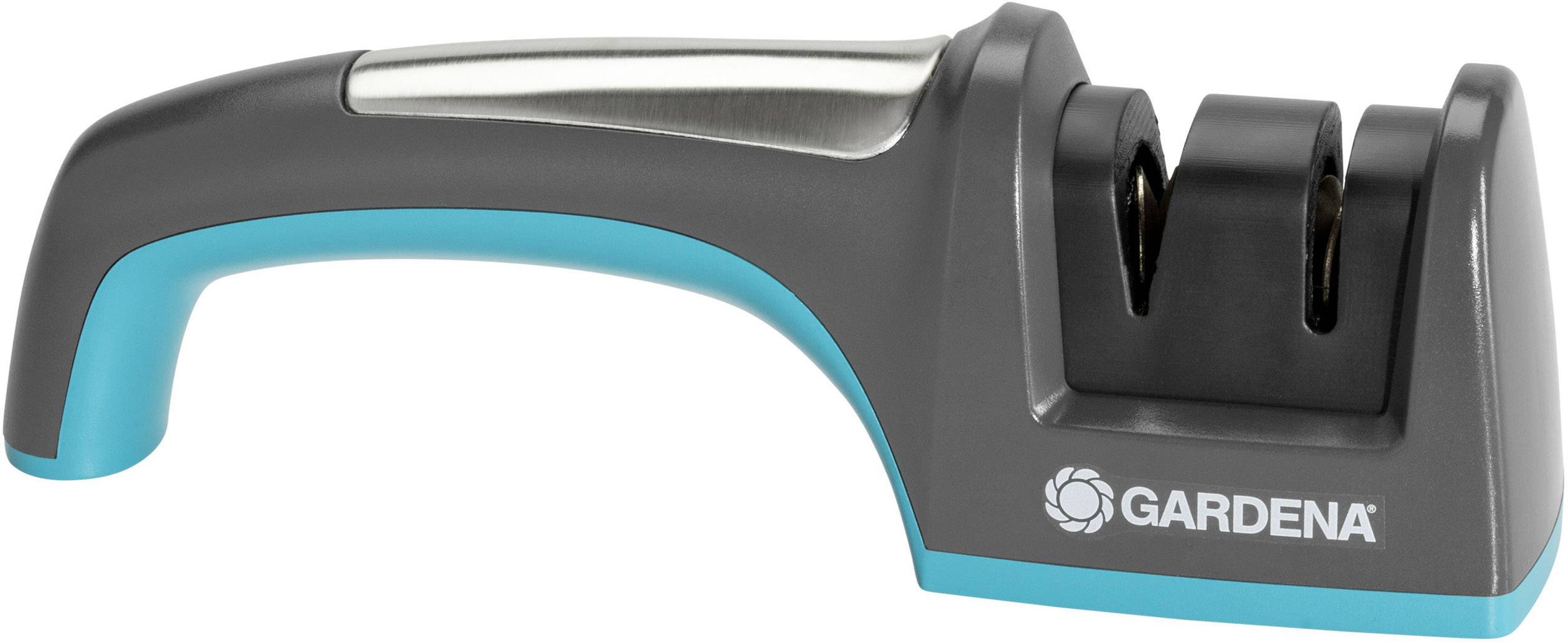 Handknivslipare från Gardena med två slipmoduler och ergonomiskt grepp. Lämplig för vassa knivar.