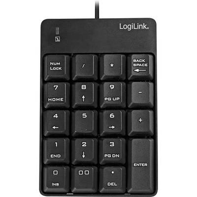 LogiLink ID0184 Numeriskt tangentbord USB Svart