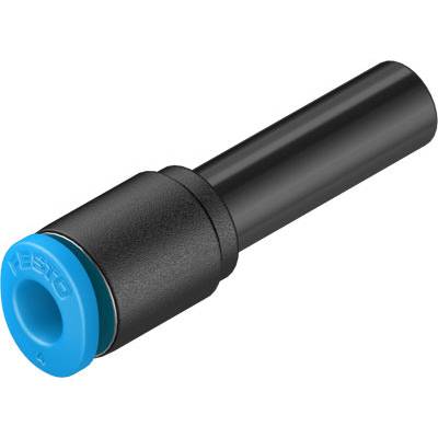 Svart plastadapter med blå spets, märkt 'TESTO' på locket. Används för gasanalyser eller liknande mätningar.
