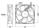 NMB® axialfläkt 92 x 92 mm