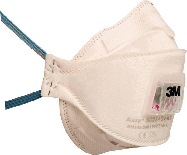 3M Aura 9322+GEN3 Partikelmask med ventil FFP2 10 st