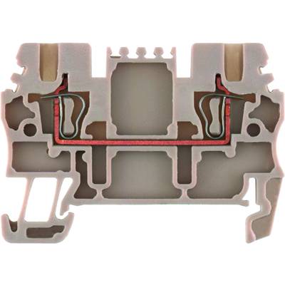 Weidmüller 1775480000 Genomggångsradklämma Fjäder Mörkbeige 100 st