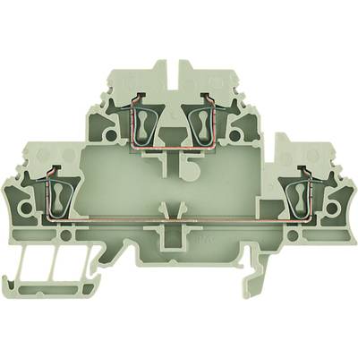 Weidmüller 1791470000 Dubbelstockklämma Fjäder Brun, Mörkbeige 50 st
