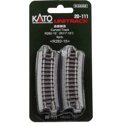 7078102 N Kato Unitrack kurvspår 15 ° 282 mm