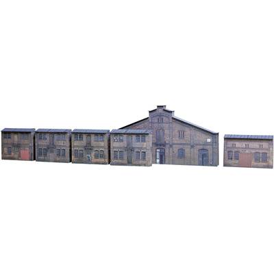 Auhagen 42506 H0 Relief-kartongbyggsats med 6 industrifassader