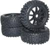 Kompletta hjul 1:8 Reely Buggy Big Core 10 ekrar Svart 4 st