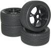 Reely 1:8 Buggy Kompletta hjul Street 5 ekrar Svart 4 st