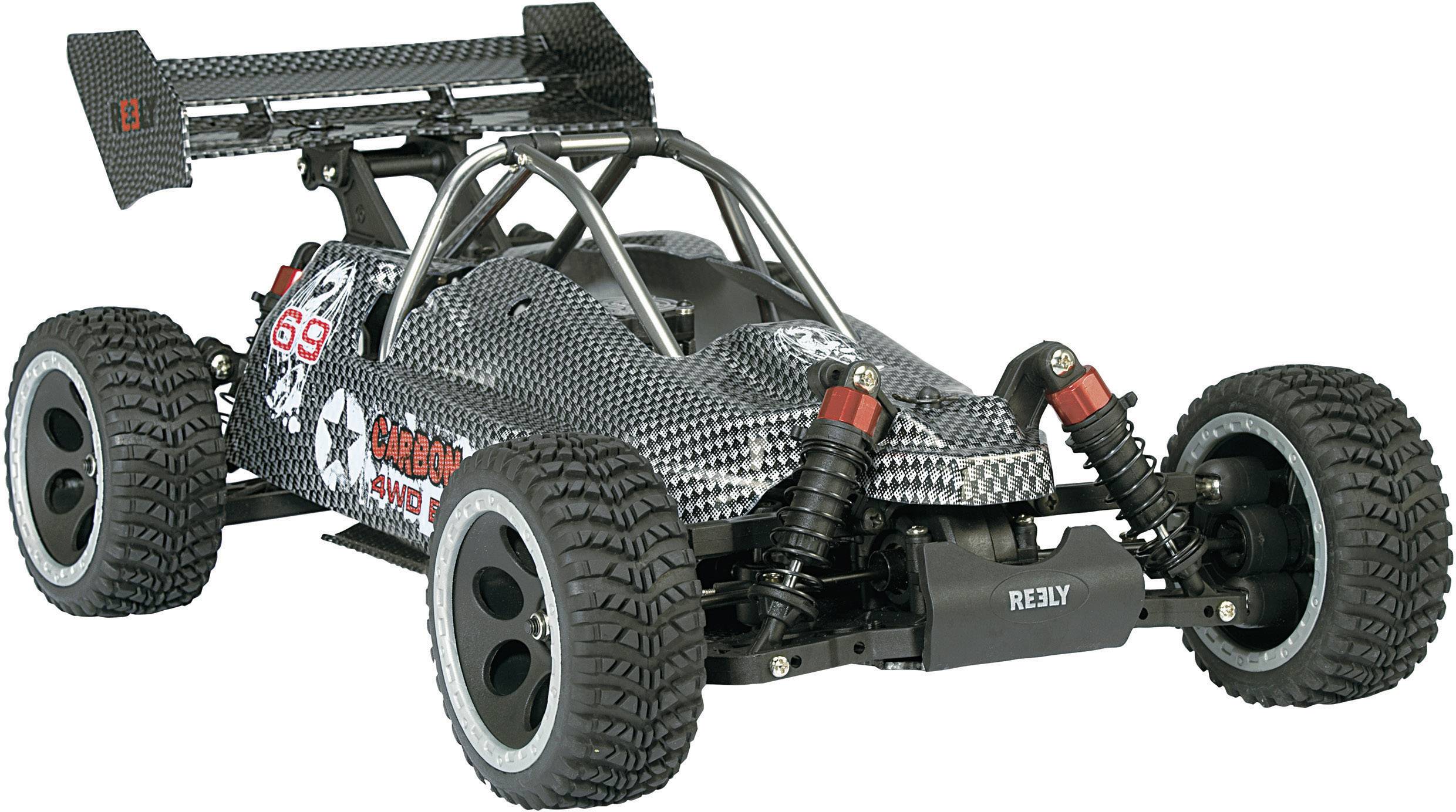 Reely 1:10 Buggy Kompletta hjul Fighter Hål-design Svart 2 st-1