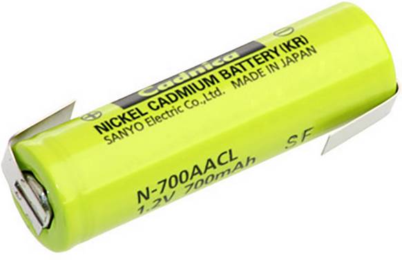 Panasonic AA ZLF Specialbatteri laddbart AA (R6) Z-lödfana NiCd 1.2 V 700 mAh 1 st