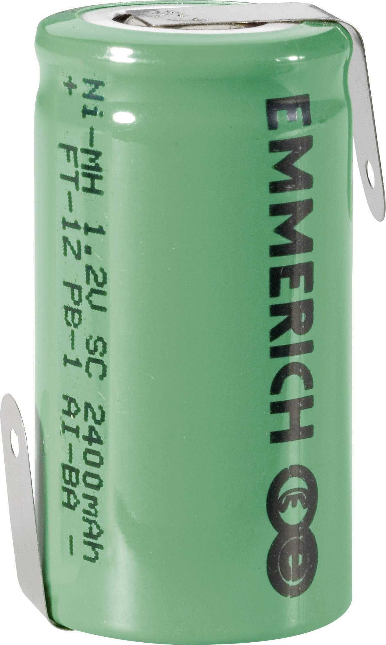 Emmerich SUB C ZLF Specialbatteri laddbart Sub-C Z-lödfana NiMH 1.2 V 2400 mAh