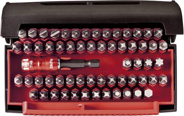 Wiha 07943 07943 Bit-Set 61 delar Spår, Stjärnspår Phillips, Stjärnspår Pozidriv, Inner-sexkantig, Inner-TORX