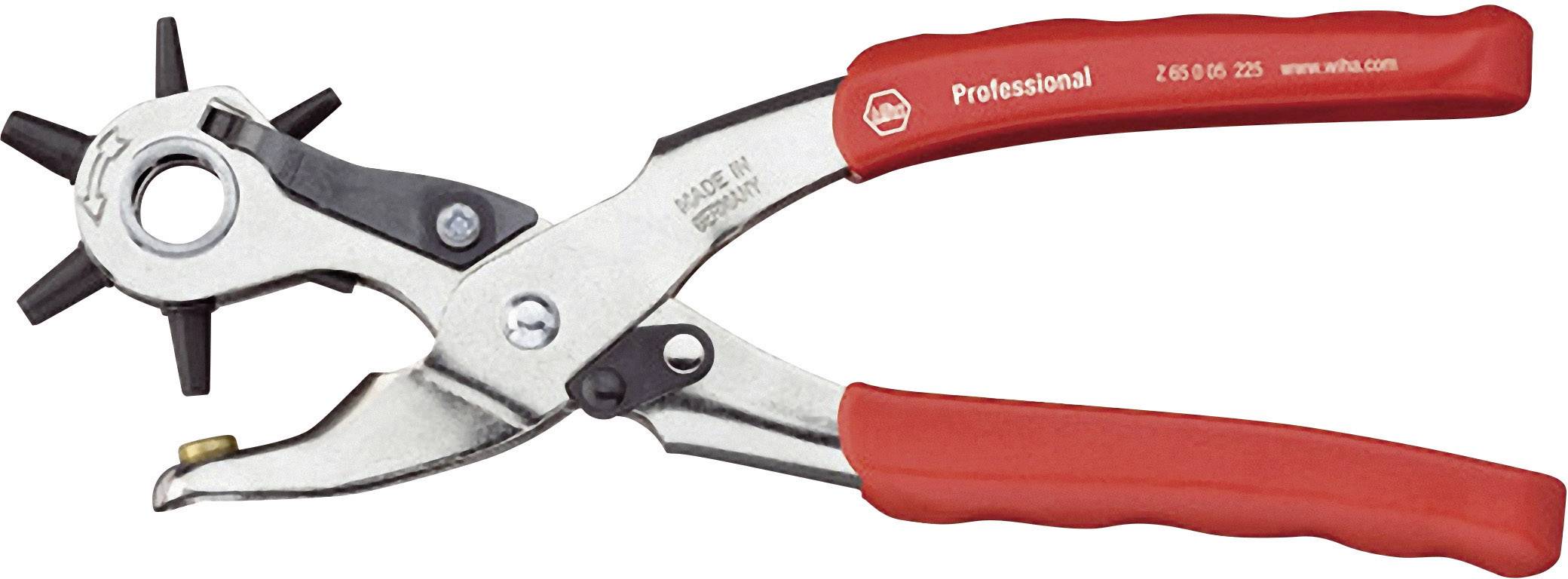 En silverfärgad revolverhålstång med rött handtag. Text på handtaget: 'Professional' och 'Z 48 0 05 225'.