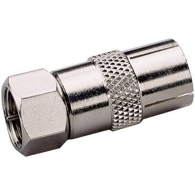 TRU COMPONENTS TC-2520006 SAT-/antenn-adapter F-kontakt till antennanslutning 75 Ω silver 100 st. TRU COMPONENTS