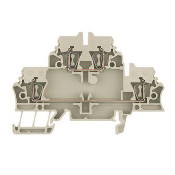 Weidmüller 1674300000-50 Dubbelstockklämma  Fjäder  Mörkbeige 50 st