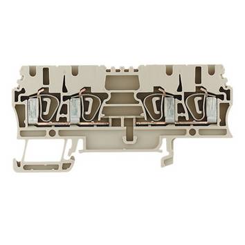 Weidmüller 1608600000 Genomggångsradklämma  Fjäder  Mörkbeige 100 st Piece