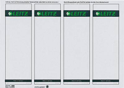 Leitz ryggetiketter PC-skrivbara/1685-00-85 61x191mm grå inneh.400