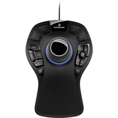 3Dconnexion SpaceMouse Pro USB 3D-mus USB Svart 15 Knappar