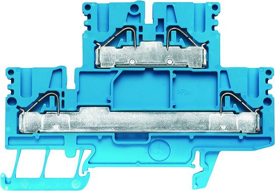P-serie, Genomgångs-radplint, Tvåvånings radplint, Märkarea: 4 mm², jackbar, PDK 2.5/4 BL 1918760000 Weidmüller 50 st
