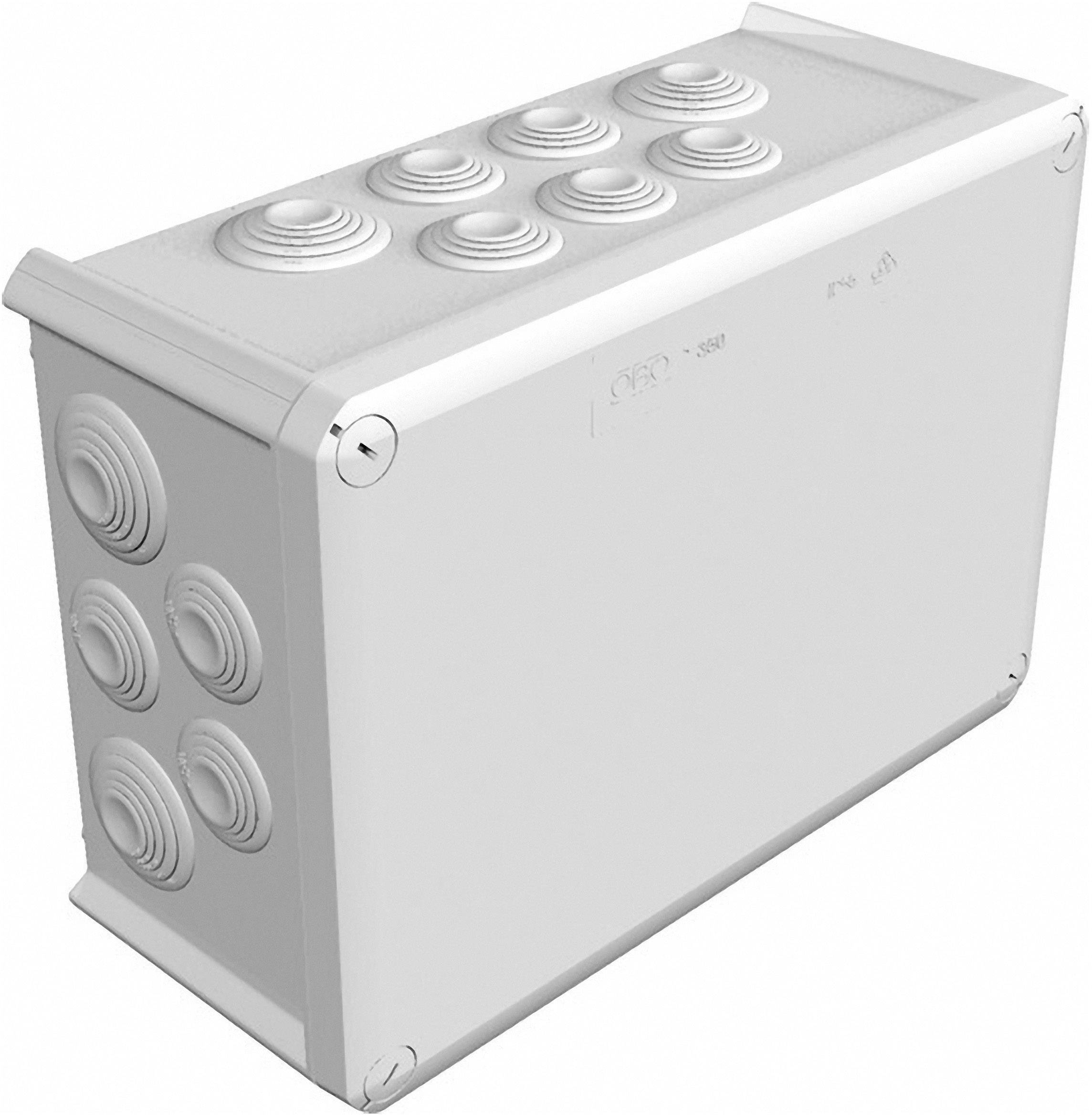 OBO Bettermann T350 Avgreningsbox (L x B x H) 285 x 201 x 120 mm Grå-vit (RAL 7035) IP66 1 st