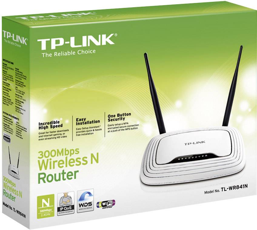 TL-WR841N TP-Link N300 Wireless Wi-Fi Router Up to 300Mbps 