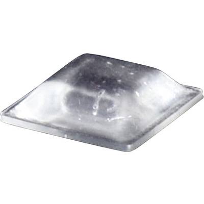 TOOLCRAFT PD2127C Apparatfot självhäftande, kvadratisk Transparent (L x B x H) 12.7 x 12.7 x 3.1 mm 1 st