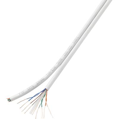 TRU COMPONENTS Duplex-Nätverkskabel CAT 6 F/UTP 8 x 2 x 0.196 mm² Vit 100 m