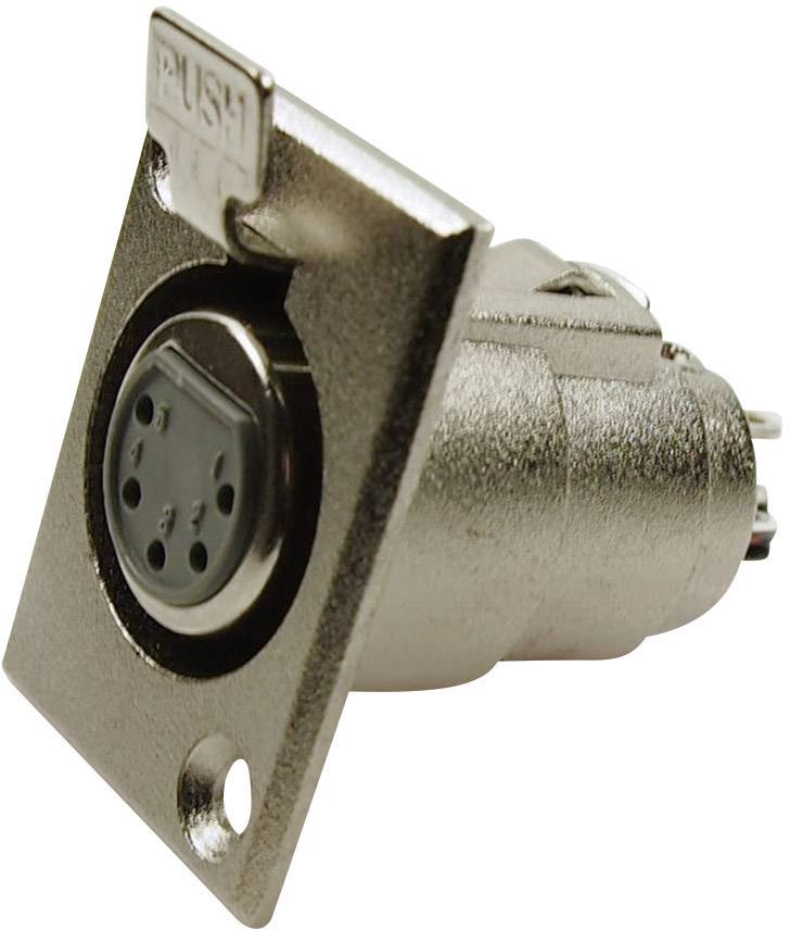 Cliff FC6170 XLR-kontakter Flänsanslutning rak kontakt Antal poler: 5 Silver 1 st