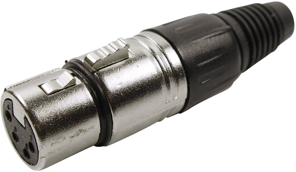 Cliff FC6150 XLR-kontakter Hona rak Antal poler: 4 Silver 1 st