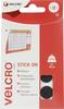 VELCRO® VEL-EC60228 Kardborreband-punkter för fastlimning Statisk del och fleecedel (Ø) 16 mm Svart 16 par