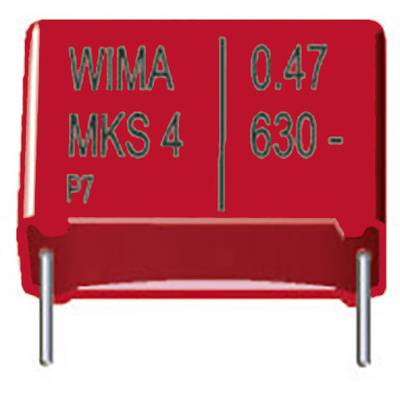 Wima MKS 4 0,22uF 10% 100V RM10 1 st MKS Foliekondensator Radialt hållmonterade 0.22 µF 100 V/DC 10 % 10 mm (L x B x H)