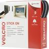 VELCRO® VEL-EC60220 Kardborreband för fastlimning Statisk del och fleecedel (L x B) 10000 mm x 20 mm Svart 10 m
