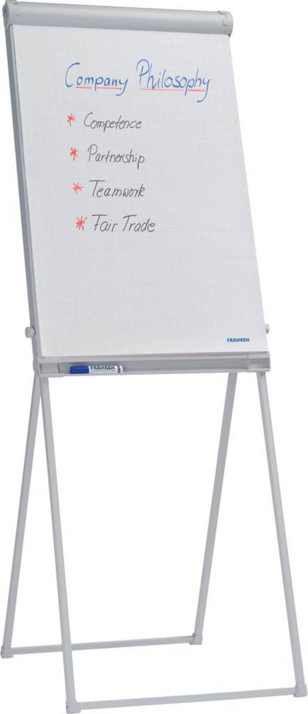 FRANKEN blädderblock standard Deluxe med 4-bensstativ FC84, 67 x 95 cm, ljusgrå