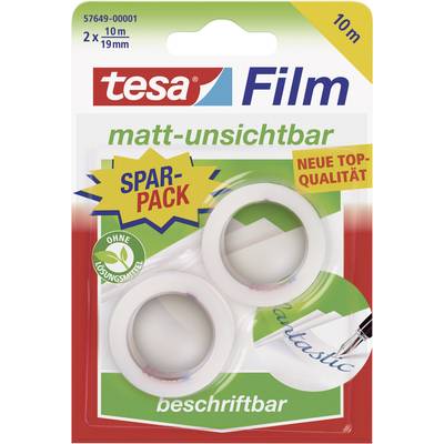tesa 57649-00001-01 tesafilm Invisible Transparent (L x B) 10 m x 19 mm 2 st