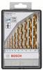 Bosch Accessories 2607010536 HSS Metall-spiralborrset 10 delar TiN DIN 338 Cylinderskaft 1 set