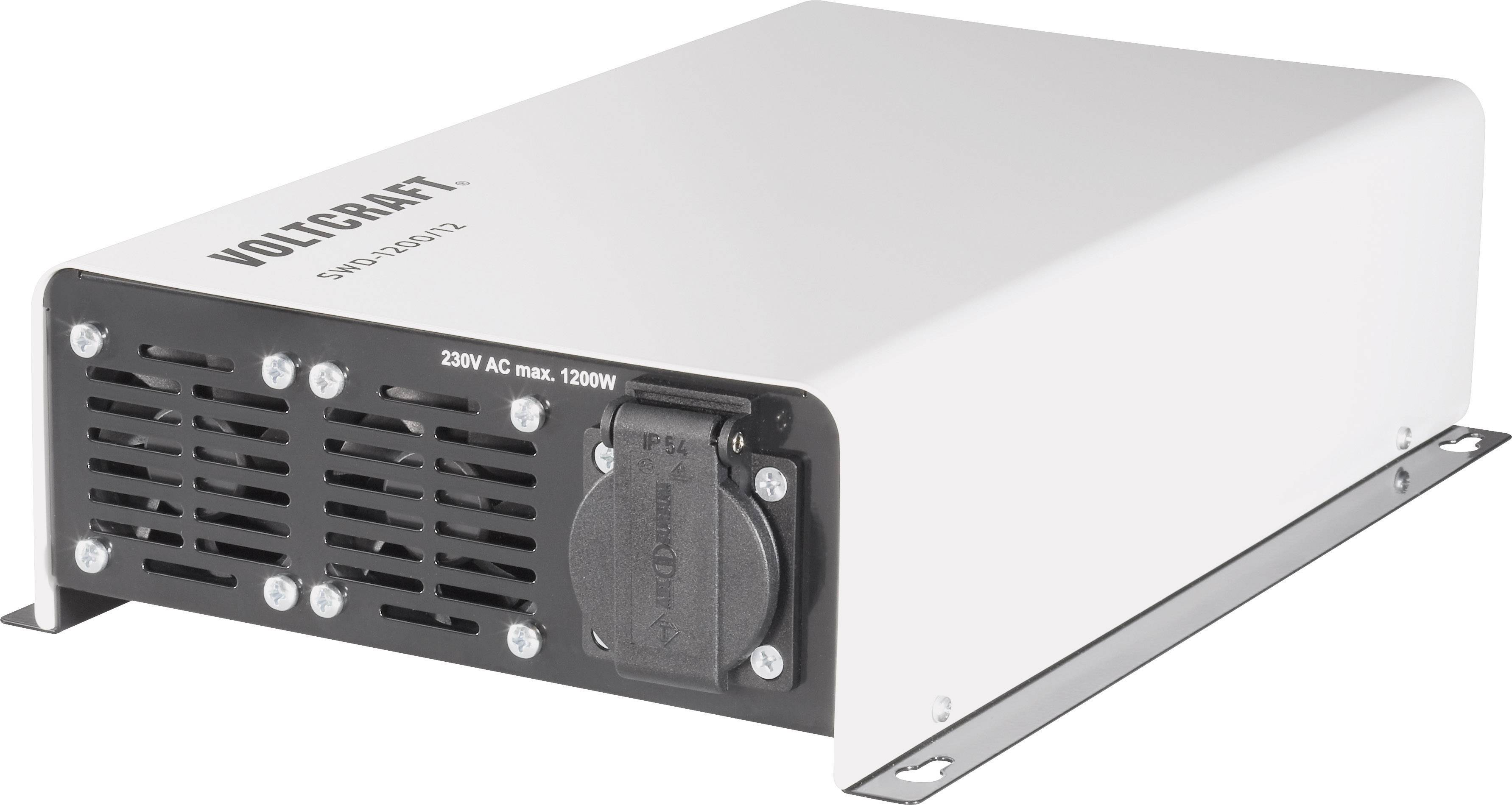 VOLTCRAFT Växelriktare SWD-1200/12 1200 W 12 V/DC - 230 V/AC Radiostyrd