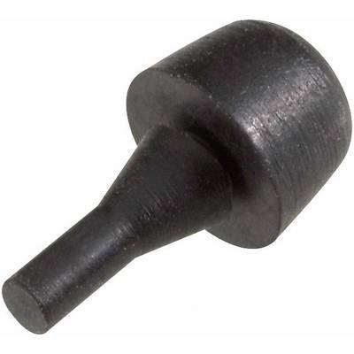 Ett svart metallföremål med konformad topp och cylindrisk bas; sannolikt ett verktygsöverdrag eller en adapter.