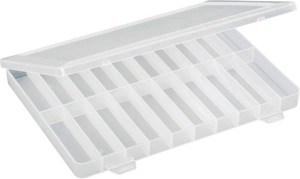 TRU COMPONENTS Låda (L x B x H) 250 x 180 x 24 mm Antal fack: 20 fast underavdelning Innehåll 1 st