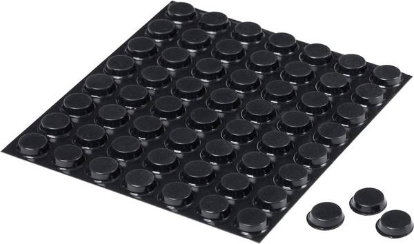 3M SJ 5012 MPBB N/A självhäftande, rund Svart (Ø x H) 12.7 mm x 3.5 mm 56 st