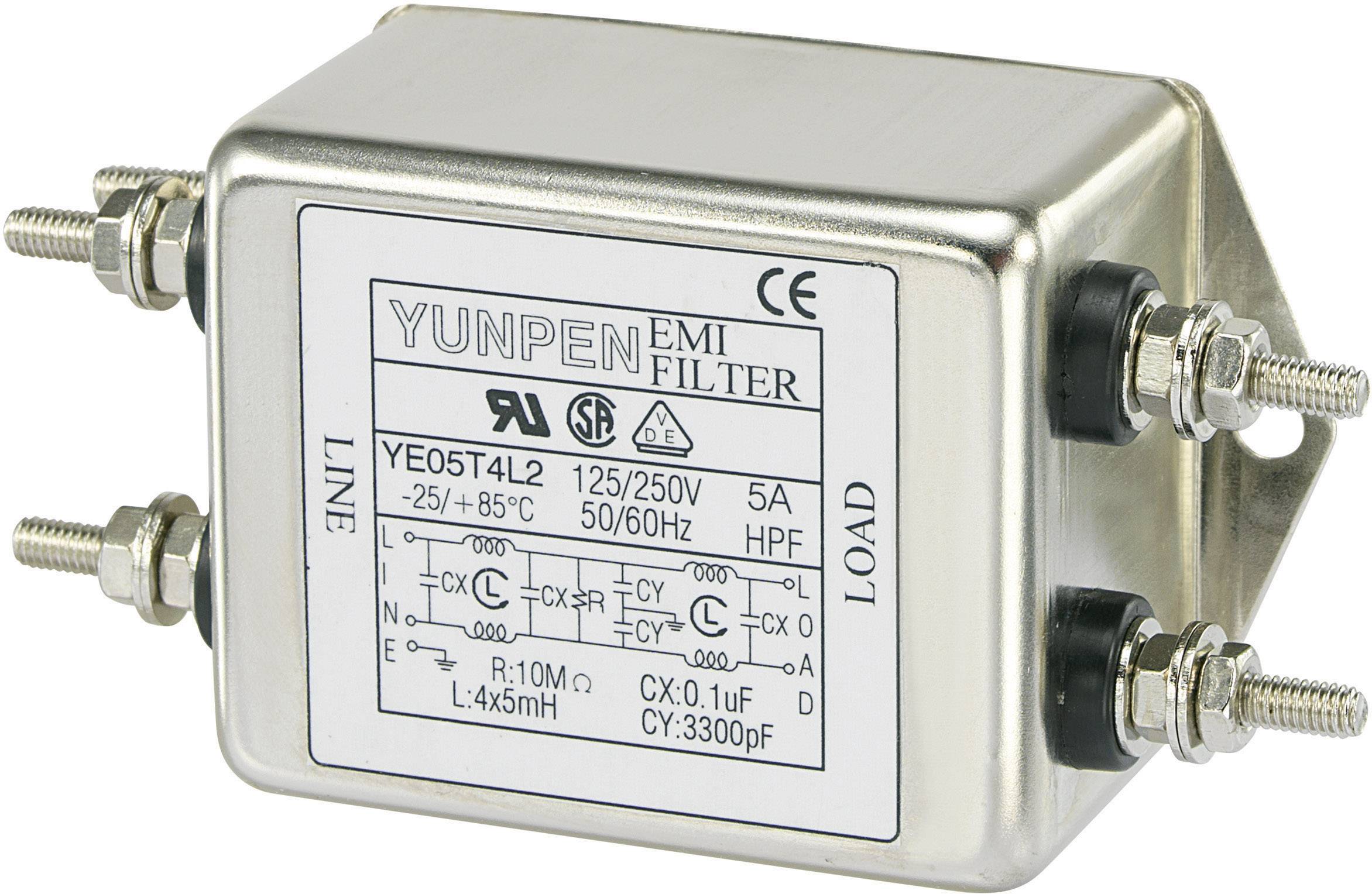 Yunpen YE05T4L2 YE05T4L2 Brusfilter 250 V/AC 5 A 5 mH (L x B x H) 75 x 51 x 37 mm 1 st