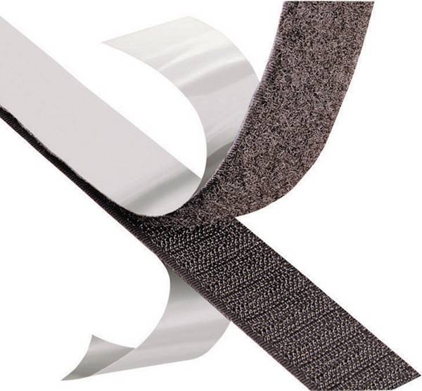 3M SJ 3527N Kardborreband för fastlimning Fleecedel (L x B) 1000 mm x 50 mm Svart Metervara