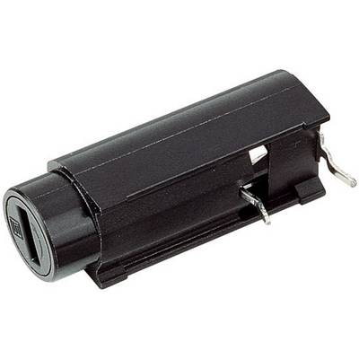 Svart elektrisk adapter med rektangulärt hölje och två metallstift för fastsättning eller anslutning till en enhet.