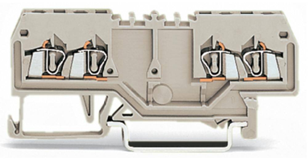 WAGO 279-995 Terminal med genomföring 4 mm Fjäder Beläggning: L Grå 100 st Package