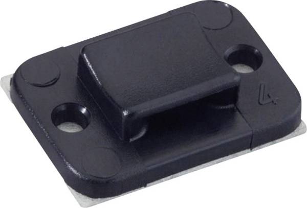 HellermannTyton TY3G1S-W-C1 Monteringssockel självhäftande, skruv 151-11310   Halogenfri, UV-stabiliserad, Väderstabilt Svart 1 st