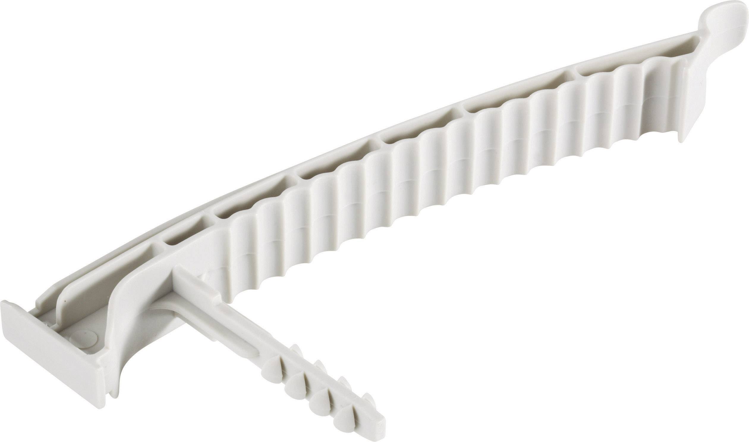 Jäger Direkt 700910 Kabelhållare Insticksplugg 700910 Bunt Ø-område 8 mm (max) För montering i murverk, Halogenfri, silikonfri, UV-stabiliserad Ljusgrå 1 st