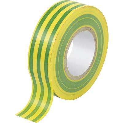 TRU COMPONENTS SW10-157 1563946 Isoleringstejp Grön, Gul (L x B) 10 m x 19 mm 1 st